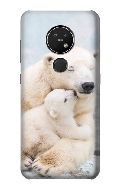 S3373 Polar Bear Hug Family Case Cover Custodia per Nokia 7.2