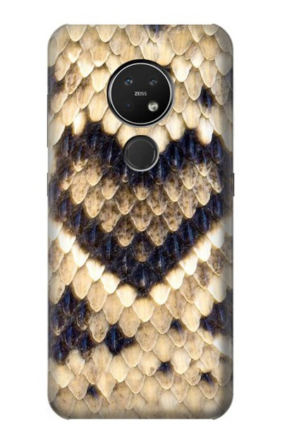 S3417 Diamond Rattle Snake Graphic Print Case Cover Custodia per Nokia 7.2