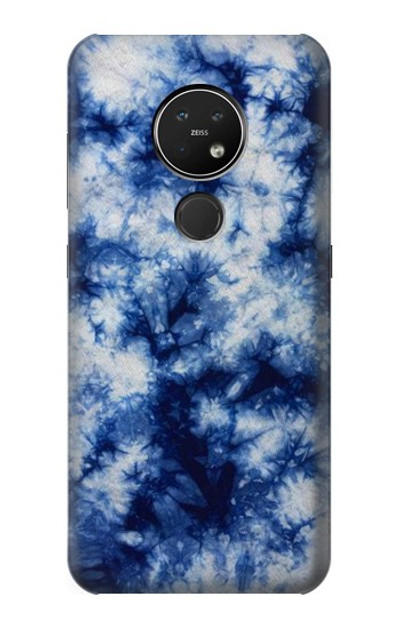 S3439 Fabric Indigo Tie Dye Case Cover Custodia per Nokia 7.2