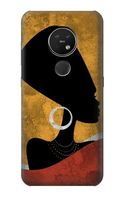 S3453 African Queen Nefertiti Silhouette Case Cover Custodia per Nokia 7.2