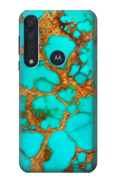 S2688 Aqua Copper Turquoise Gemstone Graphic Case Cover Custodia per Motorola Moto G8 Plus