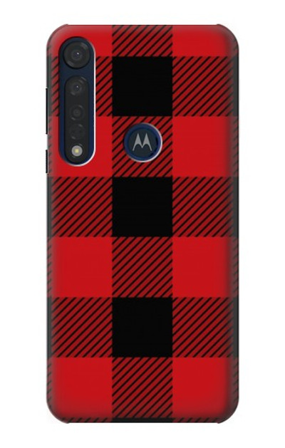 S2931 Red Buffalo Check Pattern Case Cover Custodia per Motorola Moto G8 Plus