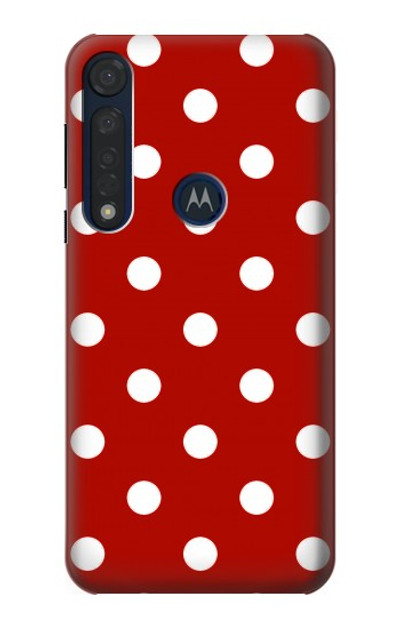 S2951 Red Polka Dots Case Cover Custodia per Motorola Moto G8 Plus