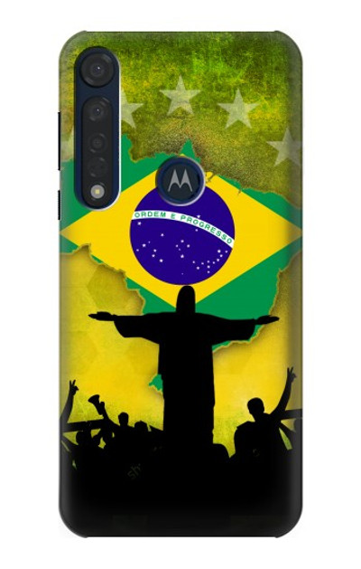 S2981 Brazil Football Soccer Case Cover Custodia per Motorola Moto G8 Plus