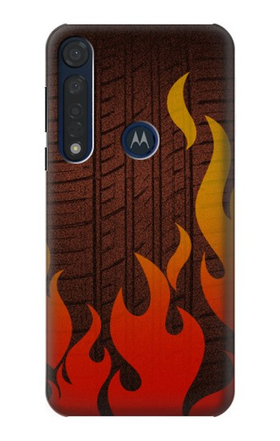 S2988 Rally Car Tire Fire Case Cover Custodia per Motorola Moto G8 Plus