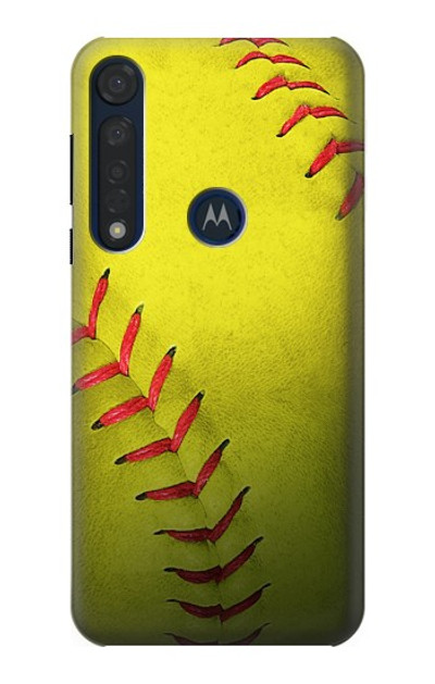 S3031 Yellow Softball Ball Case Cover Custodia per Motorola Moto G8 Plus