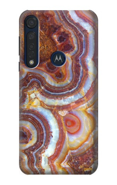 S3034 Colored Marble Texture Printed Case Cover Custodia per Motorola Moto G8 Plus