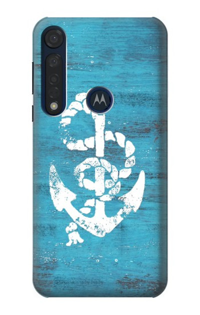 S3053 Marine Anchor Blue Case Cover Custodia per Motorola Moto G8 Plus