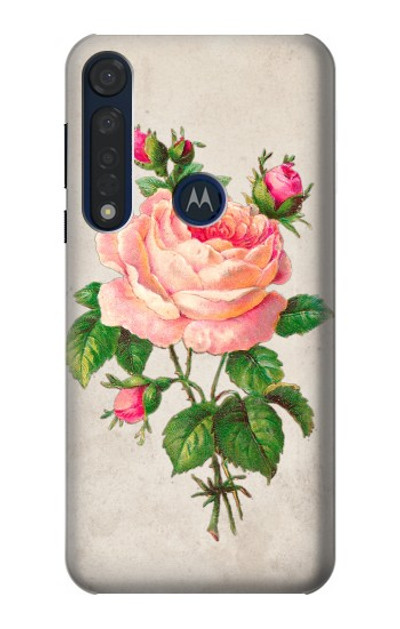 S3079 Vintage Pink Rose Case Cover Custodia per Motorola Moto G8 Plus