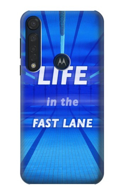 S3136 Life in the Fast Lane Swimming Pool Case Cover Custodia per Motorola Moto G8 Plus