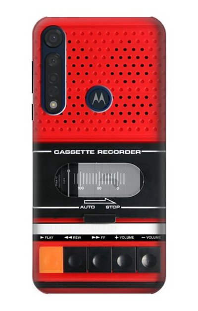 S3204 Red Cassette Recorder Graphic Case Cover Custodia per Motorola Moto G8 Plus