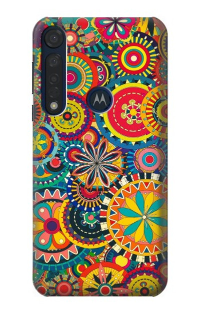 S3272 Colorful Pattern Case Cover Custodia per Motorola Moto G8 Plus
