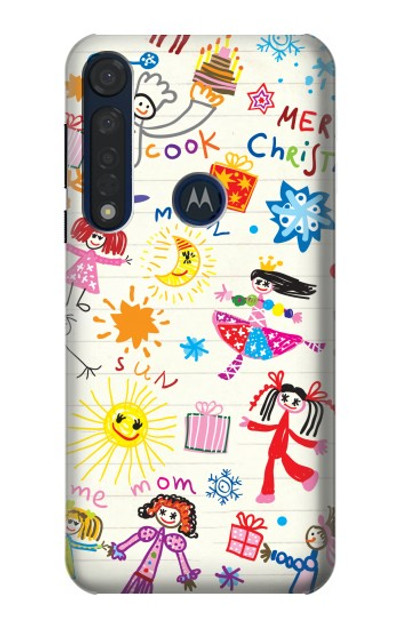 S3280 Kids Drawing Case Cover Custodia per Motorola Moto G8 Plus