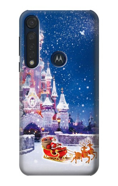 S3282 Santa Xmas Castle Case Cover Custodia per Motorola Moto G8 Plus