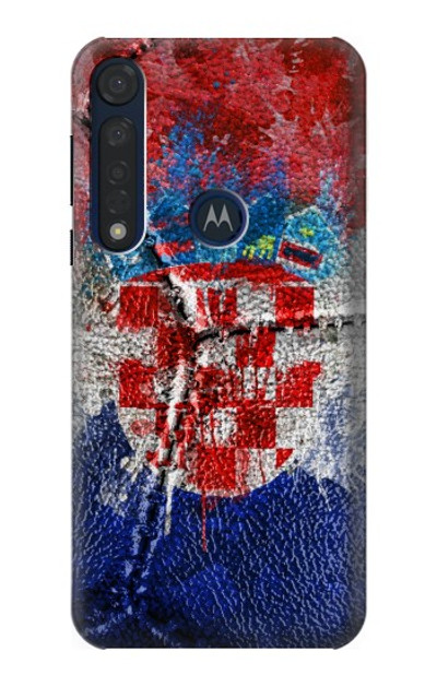 S3313 Croatia Flag Vintage Football Graphic Case Cover Custodia per Motorola Moto G8 Plus