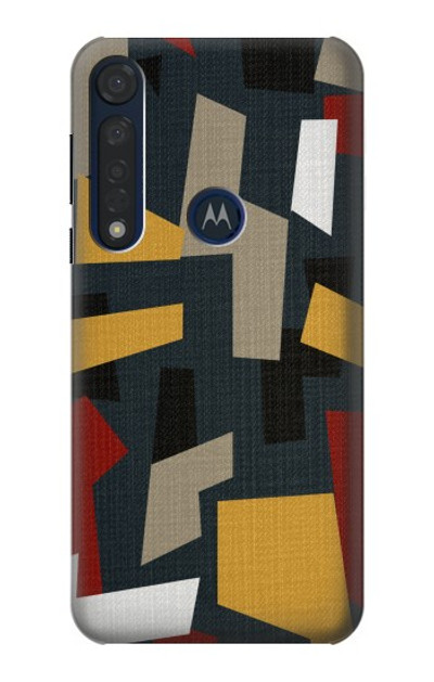 S3386 Abstract Fabric Texture Case Cover Custodia per Motorola Moto G8 Plus