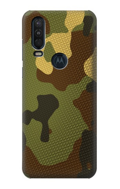 S1602 Camo Camouflage Graphic Printed Case Cover Custodia per Motorola One Action (Moto P40 Power)