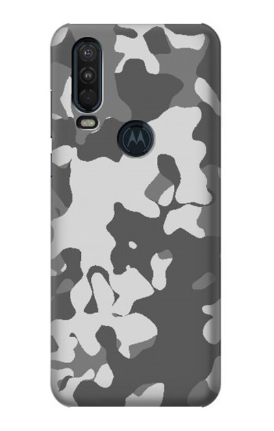 S2186 Gray Camo Camouflage Graphic Printed Case Cover Custodia per Motorola One Action (Moto P40 Power)