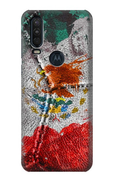 S3314 Mexico Flag Vinatage Football Graphic Case Cover Custodia per Motorola One Action (Moto P40 Power)