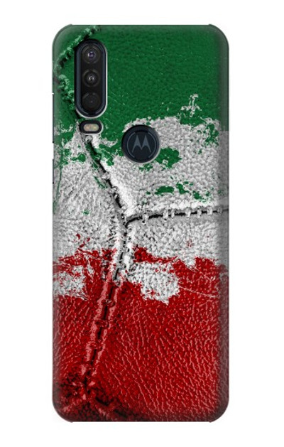 S3318 Italy Flag Vintage Football Graphic Case Cover Custodia per Motorola One Action (Moto P40 Power)