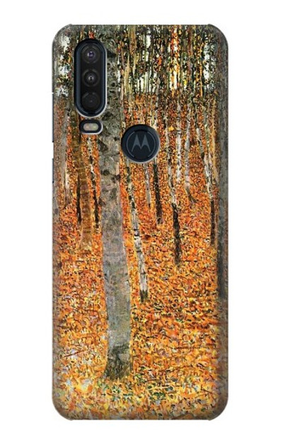 S3380 Gustav Klimt Birch Forest Case Cover Custodia per Motorola One Action (Moto P40 Power)