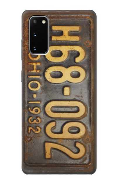 S3228 Vintage Car License Plate Case Cover Custodia per Samsung Galaxy S20