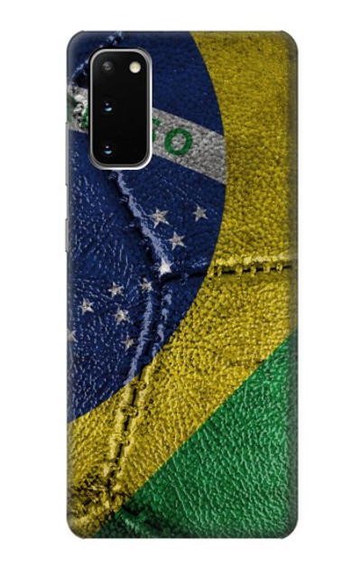 S3297 Brazil Flag Vintage Football Graphic Case Cover Custodia per Samsung Galaxy S20