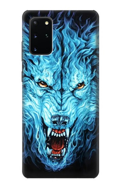 S0752 Blue Fire Grim Wolf Case Cover Custodia per Samsung Galaxy S20 Plus, Galaxy S20+