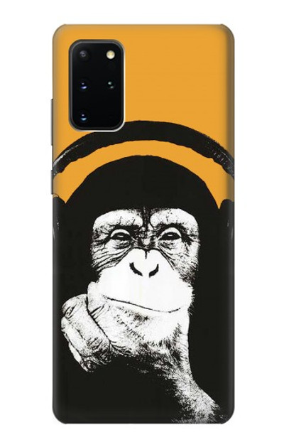 S2324 Funny Monkey with Headphone Pop Music Case Cover Custodia per Samsung Galaxy S20 Plus, Galaxy S20+