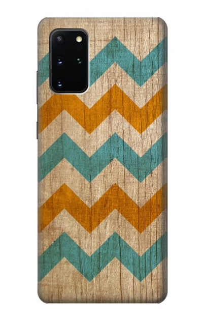 S3033 Vintage Wood Chevron Graphic Printed Case Cover Custodia per Samsung Galaxy S20 Plus, Galaxy S20+