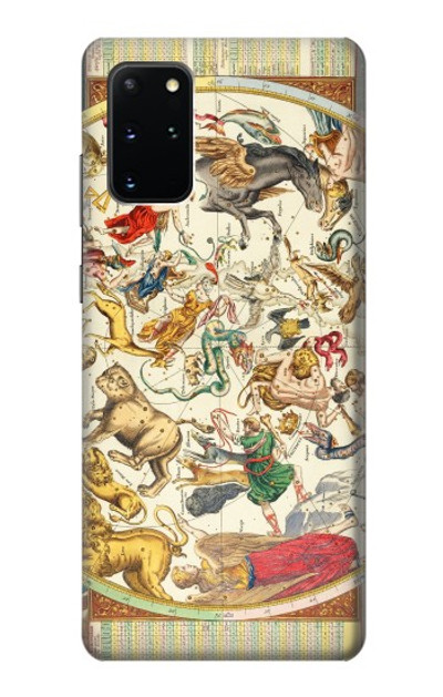 S3145 Antique Constellation Star Sky Map Case Cover Custodia per Samsung Galaxy S20 Plus, Galaxy S20+