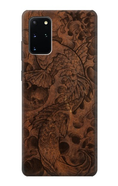 S3405 Fish Tattoo Leather Graphic Print Case Cover Custodia per Samsung Galaxy S20 Plus, Galaxy S20+
