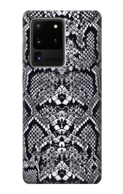 S2855 White Rattle Snake Skin Graphic Printed Case Cover Custodia per Samsung Galaxy S20 Ultra