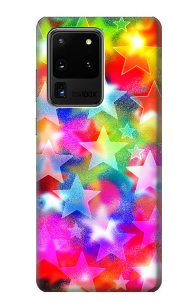 S3292 Colourful Disco Star Case Cover Custodia per Samsung Galaxy S20 Ultra