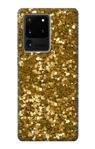 S3388 Gold Glitter Graphic Print Case Cover Custodia per Samsung Galaxy S20 Ultra