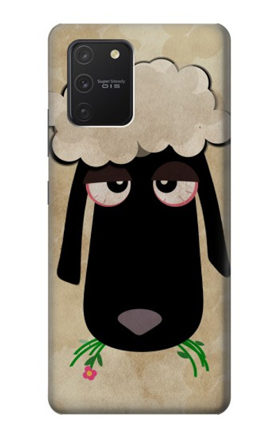 S2826 Cute Cartoon Unsleep Black Sheep Case Cover Custodia per Samsung Galaxy S10 Lite