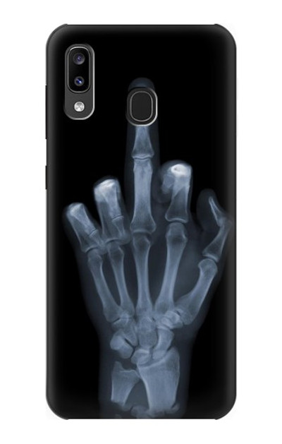 S1143 X-ray Hand Middle Finger Case Cover Custodia per Samsung Galaxy A20, Galaxy A30