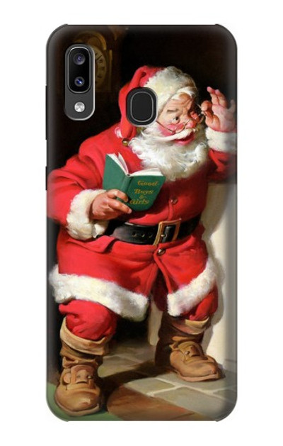 S1417 Santa Claus Merry Xmas Case Cover Custodia per Samsung Galaxy A20, Galaxy A30