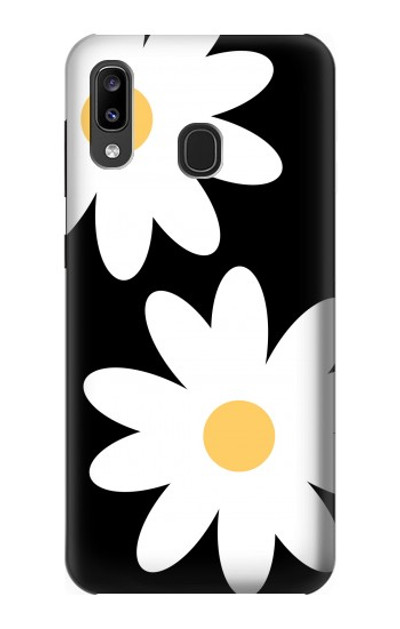 S2315 Daisy White Flowers Case Cover Custodia per Samsung Galaxy A20, Galaxy A30