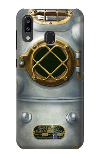 S2646 Vintage Deep Sea Diver Helmet Case Cover Custodia per Samsung Galaxy A20, Galaxy A30