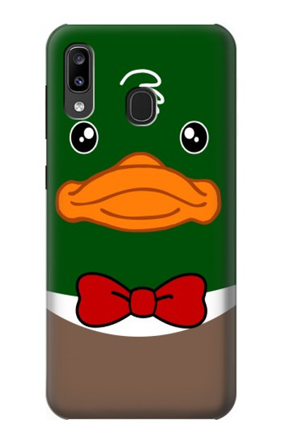 S2762 Green Head Mallard Duck Tuxedo Cartoon Case Cover Custodia per Samsung Galaxy A20, Galaxy A30