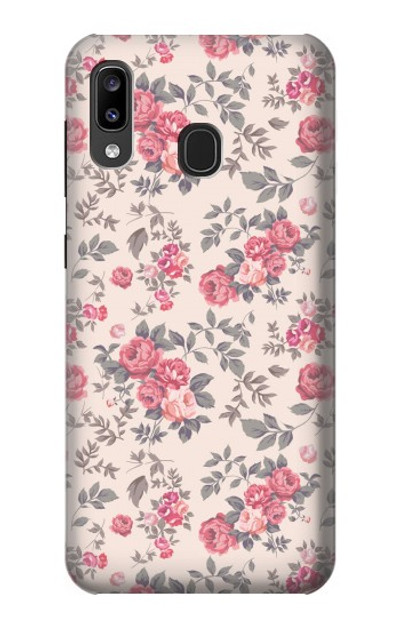 S3095 Vintage Rose Pattern Case Cover Custodia per Samsung Galaxy A20, Galaxy A30