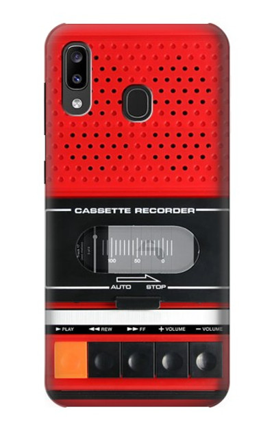 S3204 Red Cassette Recorder Graphic Case Cover Custodia per Samsung Galaxy A20, Galaxy A30