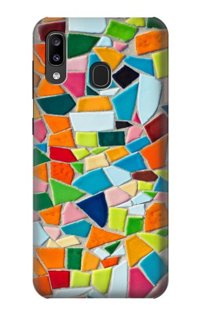 S3391 Abstract Art Mosaic Tiles Graphic Case Cover Custodia per Samsung Galaxy A20, Galaxy A30