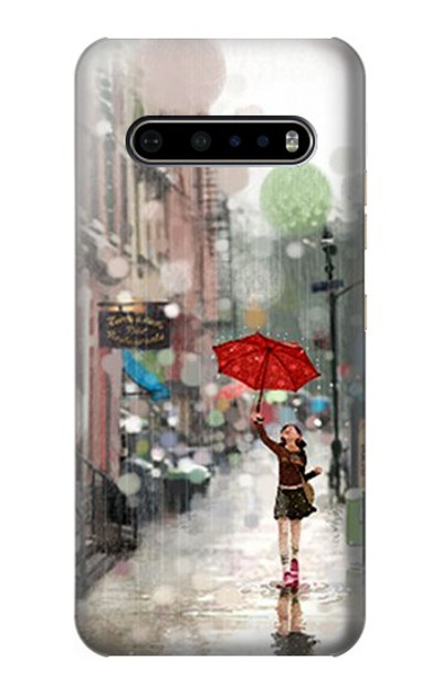 S0108 Girl in The Rain Case Cover Custodia per LG V60 ThinQ 5G