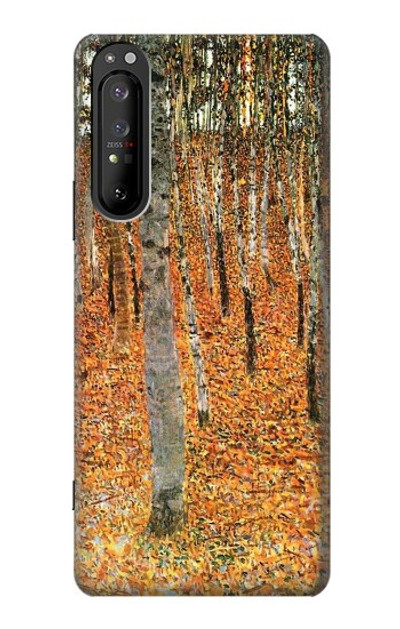 S3380 Gustav Klimt Birch Forest Case Cover Custodia per Sony Xperia 1 II