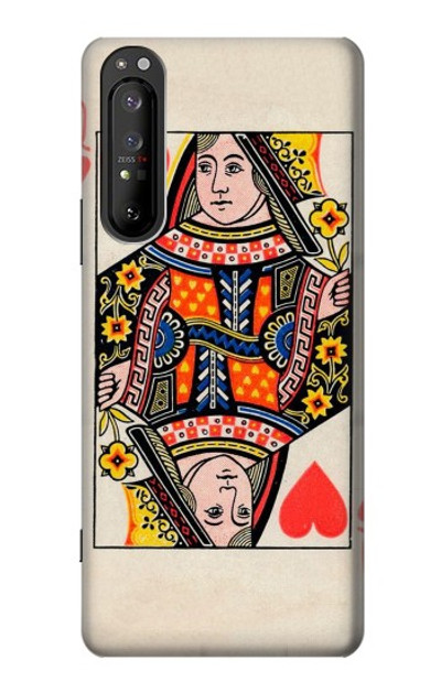 S3429 Queen Hearts Card Case Cover Custodia per Sony Xperia 1 II