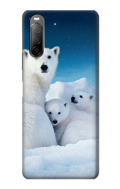 S0285 Polar Bear Family Arctic Case Cover Custodia per Sony Xperia 10 II