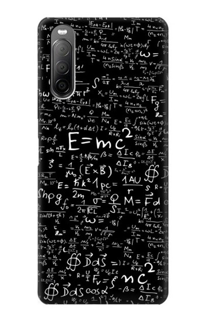 S2574 Mathematics Physics Blackboard Equation Case Cover Custodia per Sony Xperia 10 II