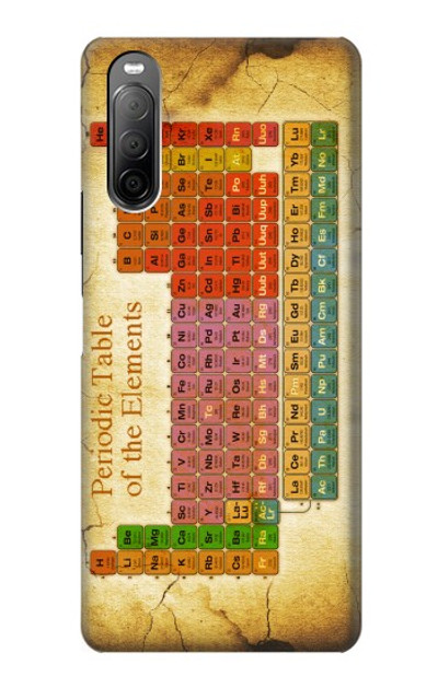 S2934 Vintage Periodic Table of Elements Case Cover Custodia per Sony Xperia 10 II